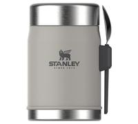 Stanley Classic Legendary Food Jar 0.4L With Spork - Keeps Cold For 7 Hours - BPA-Free Stainless Steel Soup Flask - Leakproof - Dishwasher Safe - Ash