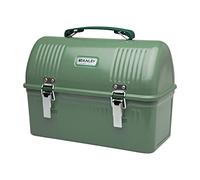 STANLEY 1913 Classic Lunch Box 9.5L - Stainless Steel Lunchbox with Handle - BPA-Free Food Container - Can Hold Vacuum Bottle Or Travel Mug - Hammertone Green