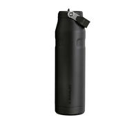 Stanley 1913 Flip Straw Sports Water Bottle with Straw 1.06L - 15 Hours Cold - 4 Days Iced - Stainless Steel - BPA Free - Leak Resistant - Fits in Cup Holder - Dishwasher Safe - Black