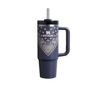STANLEY 1913 Quencher H2.0 FlowState Tumbler 0.89L - Blue Corn Paisley | Cold For 9 Hours - Iced For 40 Hours - Stainless Steel Tumbler With Straw, Handle And Lid - Dishwasher Safe Travel Mug