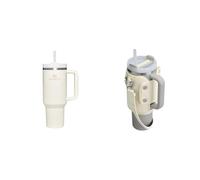 STANLEY 1913 Quencher H2.0 Flowstate Tumbler 1.2L - Cold for 11 Hours - Iced for 48 Hours - Including All-Day Quencher Carry-All - Cream