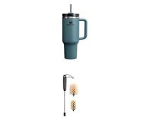 STANLEY 1913 Quencher H2.0 Flowstate Tumbler 1.2L - Cold for 11 Hours - Iced for 48 Hours - Including Straw Cleaning Brush - Blue Spruce