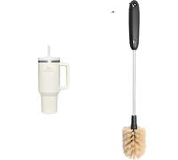 STANLEY 1913 Quencher H2.0 Flowstate Tumbler 1.2L - Cold for 11 Hours - Iced for 48 Hours - Including Straw Cleaning Brush - Cream