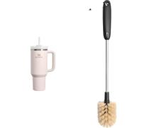 STANLEY 1913 Quencher H2.0 Flowstate Tumbler 1.2L - Cold for 11 Hours - Iced for 48 Hours - Including Straw Cleaning Brush - Rose Quartz