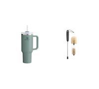 STANLEY 1913 Quencher H2.0 Flowstate Tumbler 1.2L - Cold for 11 Hours - Iced for 48 Hours - Including Straw Cleaning Brush - Shale