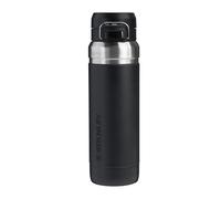 STANLEY 1913 Quick Flip Stainless Steel Water Bottle 1.06L - Keeps Cold For 18 Hours - Leakproof - BPA-Free Thermal Flask - Dishwasher Safe - Cup Holder Compatible - Black 2.0