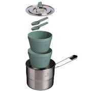 Stanley 1913 Wildfare Go Two Bowl Cookset 1.1L - Shale/Charcoal | 6 Piece Outdoor Camp Cook Set - Stainless Steel Pot With Lid - Packable