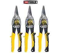 Stanley 2-14-563 Fatmax Aviation Snips Straight Cut Metal Cutter Pack of 3
