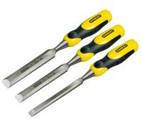 Stanley 2-16-887 "Dynagrip" Chisel-Set, Yellow/Black, 10-20 mm, Set of 3 Piece