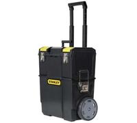 STANLEY 2 in 1 Rolling Toolbox with Pull Handle, Detachable Toolbox, Portable Tote Tray for Tools and Small Parts, 1-70-327