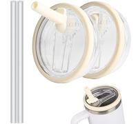 Stanley 2 Pack 40 oz Tumbler Flip Straw Lid Replacement, Splash Resistant Lids