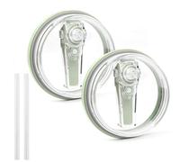 Stanley 2 Pack 40 oz Tumbler Flip Straw Lid Replacement, Splash Resistant Lids