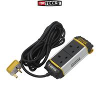 Stanley Powerboard FATMAX 2-Gang Integrated Belt Clip Durable Bumpers Hi-viz Yellow Cable 5m