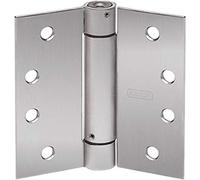 STANLEY 2060R 4X4 26D STL Spring Door Hinge, Satin Chrome, Steel, 4" Height