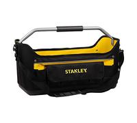 STANLEY Open Tool Bag Tote, Waterproof Base, Multi-Pockets Storage Organiser with Shoulder Strap, 22 Inch, 1-70-319