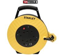 Stanley 240V 13A 4-Socket Semi-Enclosed 15m Cable Reel + 2 USB - SXECGJ2OHQE
