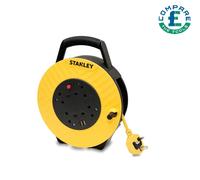 Stanley® Electrical SXECGJ2OHME Semi-Enclosed Cable Reel 240V 13A 4-Socket + 2 Usb 7.5M
