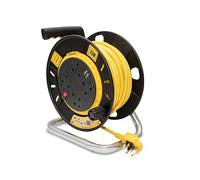 STANLEY 25M Semi-Enclosed Cable Reel Comes with Four 240V sockets and Two USB - Design Helps to Prevent Damage to The Cable When in Transit or Storage Overload Protection System