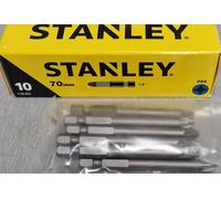 Stanley 3-68-804 Pozidriv PZ2 Power Bit 70mm (Box of 10) hex drive Genuine
