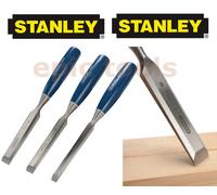 Stanley 3 Pce 12mm,18mm,25mm 5002 Bevel Edge Wood Steel Blade Chisel Set 016128