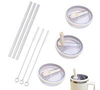 Stanley 3-Piece Cup Lid Set - Replacement Flip Straw Lids & Cleaning Brush
