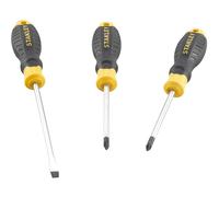 Stanley Cushion Grip™ Screwdriver Set, 3 Piece, Engineered from high-Strength, Chrome Vanadium Steel to Reduce The Chance of tip Breakage.