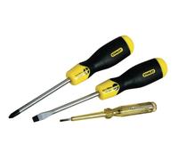 Stanley 3 Piece Cushion Grip Screwdriver Set - Free Next Working Day Delivery