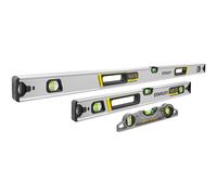 STANLEY FATMAX Xtreme Three Level Pack, Includes 60cm Box Beam Level, 120cm Box Beam Level, and Magnetic Torpedo Level, FMHT43681-1