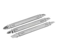 Stanley 3 Piece Pozi and Slotted Double Ended Screwdriver Bit Set