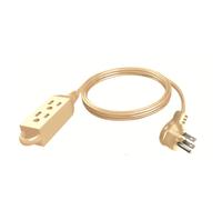 Stanley 31125 CordMax9 Appliance, Grounded 9ft 3-Outlet Low Profile Indoor Extension Cord, Beige