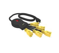 Stanley 31500 PowerSquid 5-Outlet Multiplier (Yellow) Power Cords