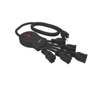 Stanley 31503 PowerSquid 5 Outlet Flexible Outlet Multiplier, Black