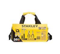 Stanley 38-Piece Mixed Tool Set with Storage Bag - Includes Hammer, Pliers, Screwdrivers, Allen Keys, Measuring Tape, Level & Hardware - Durable, Portable, Reliable Performance - STMT0-74101
