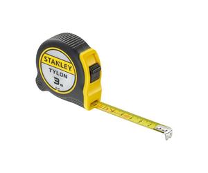 STANLEY 3m Tylon Tape Measure with TRU-ZERO Anchor Hook, Retractable, High Visibility Tape Measure, 3m x 13mm, Metric Only, 1-30-687