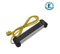 Stanley® Electrical SXECFE2DHFE 4-Gang + 2 Usb Powerboard With Cable Management 3M
