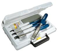 STANLEY 4 Piece Chisel Set Includes 6 12 18 25 mm High Carbon Steel Blade Chisels with Sharpening Stone and Oil 0-16-130 Multicolor