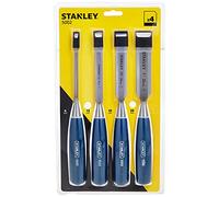 STANLEY 4 Piece Steel Blade Chisel Set includes 6/12/18/25mm, 0-16-129