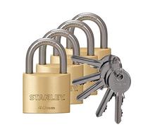 Stanley 40 mm 5 Keys Solid Brass Padlock (Pack of 4)