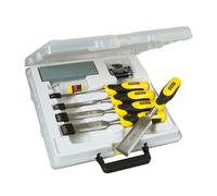 STANLEY 5 Piece Dynagrip Chisel and Strike Cap Set with Access, includes 6, 12, 18, 25, 32mm, 5-16-0421