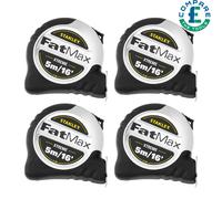 Stanley 5-33-886 FatMax Pro Silver Metric/Imperial Tape Measure 5m Pack of 4