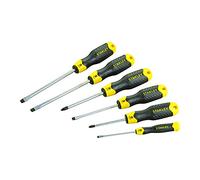 STANLEY 6 Piece Cushion Grip Screwdriver Set, Parallel/Pozi/Flared