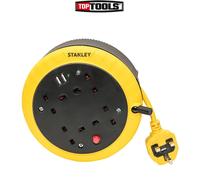 Stanley® Electrical SXECGK2OHJE Cable Reel 240V 13A 4-Socket + 2 Usb 5M