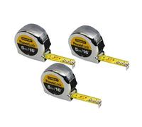 Stanley 5M Powerlock Tape Measure 16Ft 3 Riveted 0-33-553 Sta033553 Triple Pack