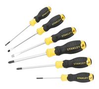 Stanley 6 Piece Cushion Grip Slotted and Phillips Screwdriver Set