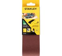 Stanley Pack of 3 Sanding Belts for Belt Sander (65 x 410 mm, Medium Grit K150, Fits Black+Decker Belt Sander DN83, DN83E, BS650, BD83, BD83E, KA83, STA33081)