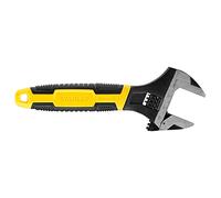 STANLEY 6in Bi-Material Adjustable Wrench, 0-90-947 | Firm Grip from Wide Parallel Jaws, Comfortable Grip, Ideal for Construction, plumbing, Automtive & Home Uses