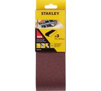 Stanley 75mm x 457mm Sanding Belts 100g Pack of 3