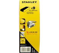 Stanley 75mm x 457mm Sanding Belts 75mm x 457mm Assorted Pack of 9