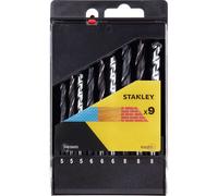 Stanley 9 Piece Masonry, Metal and Wood Drill Bit Set
