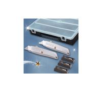 Stanley 99E Trimming Knife Twin Pack with 50 Spare Blades in Organiser - XMS23KNIFORG